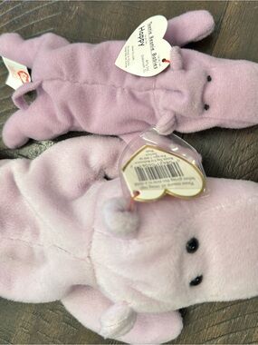 Ty “Happy” & “Teenie Happy” 🦛 Hippo Beanie Baby Pair